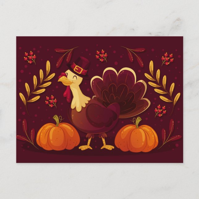 Carte Postale Happy Thanksgiving (Devant)