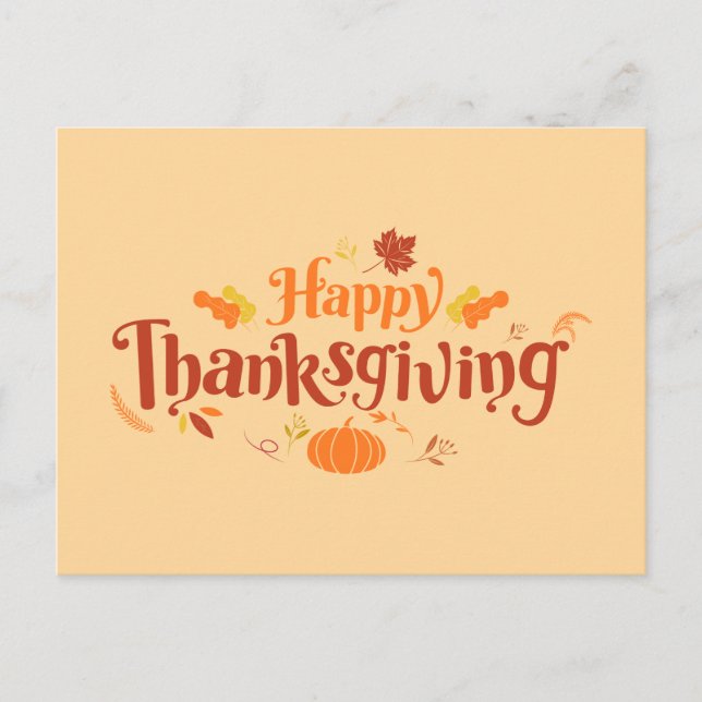 Carte Postale Happy Thanksgiving (Devant)