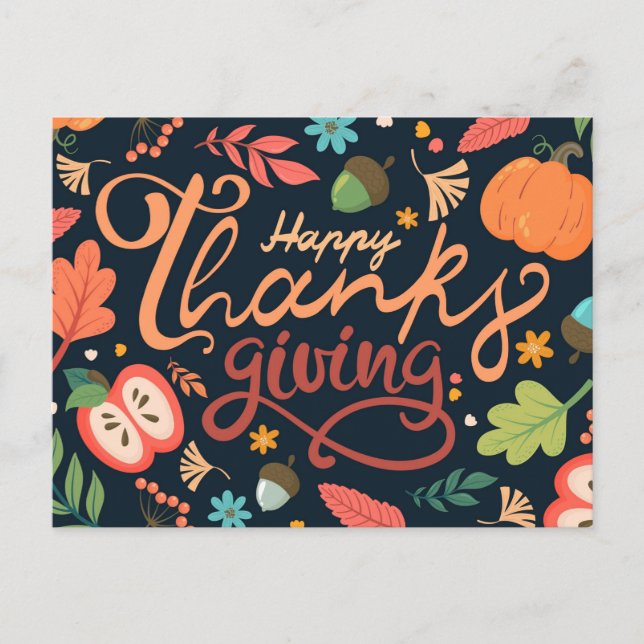Carte Postale Happy Thanksgiving (Devant)