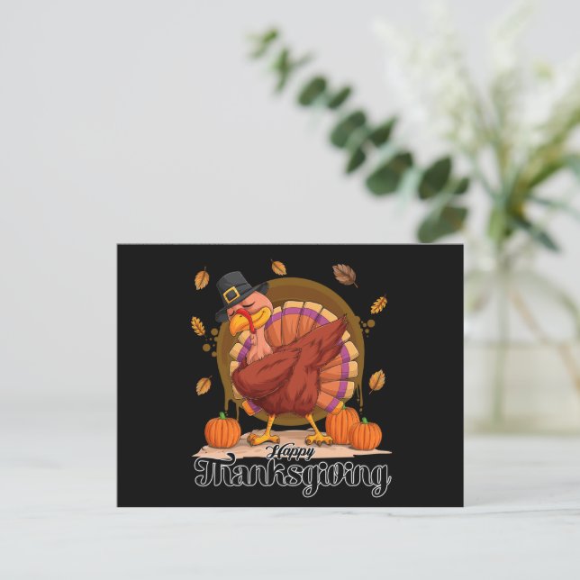 Carte Postale Happy Thanksgiving (Debout devant)