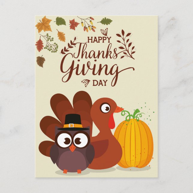 Carte Postale Happy Thanksgiving (Devant)
