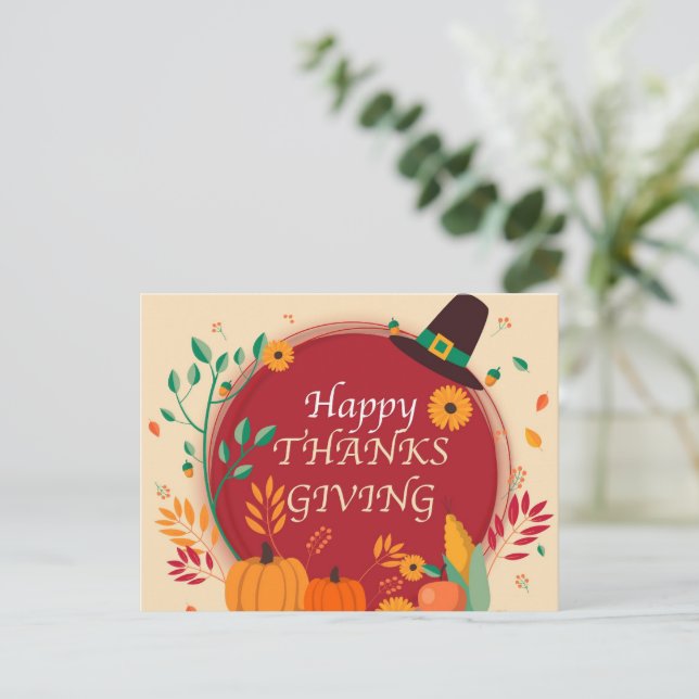 Carte Postale Happy Thanksgiving (Debout devant)