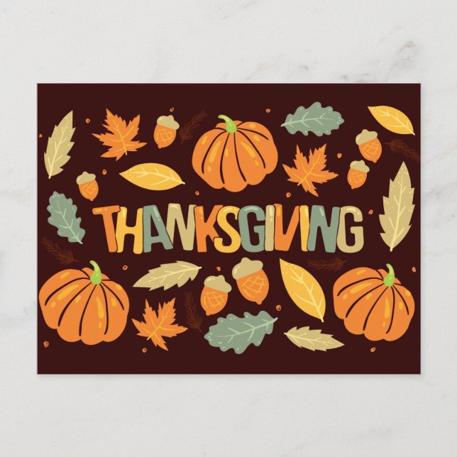 Carte Postale Happy Thanksgiving (Devant)