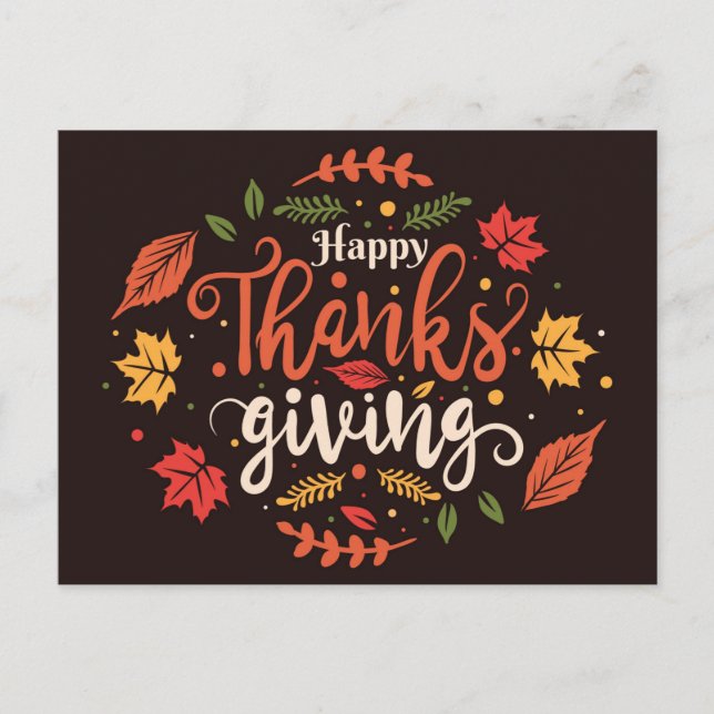 Carte Postale Happy Thanksgiving (Devant)