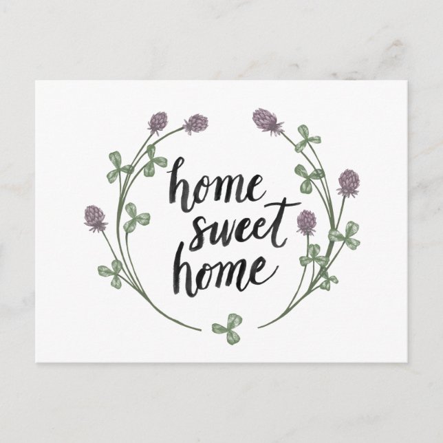 Carte Postale Happy to Bee Home Mots I | Maison Sweet Home (Devant)