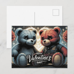 Carte Postale Happy Valentine’s Day Ourson