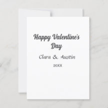 Happy Valentine's day add name date simple minimal