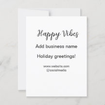 Happy vibes Noël voeux de vacances business y