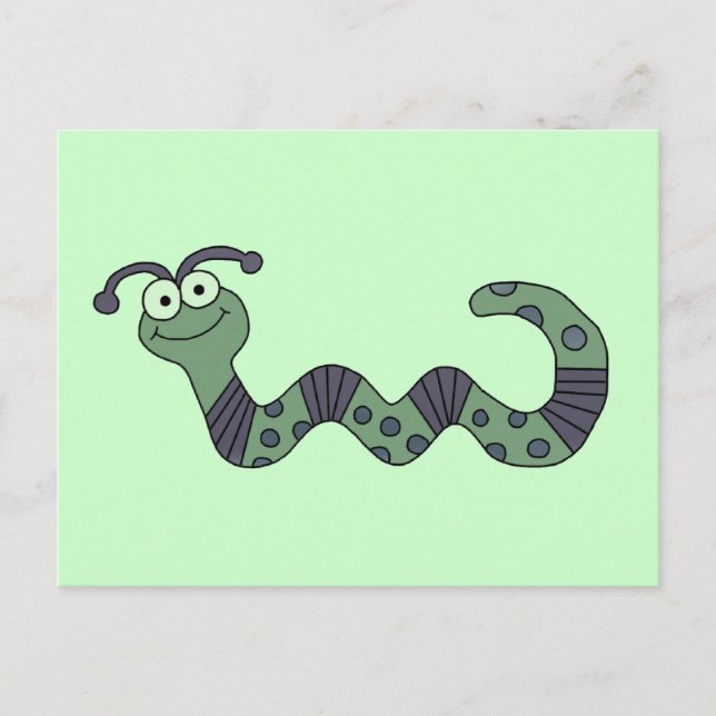Carte Postale Happy Worm Tshirts et cadeaux (Devant)