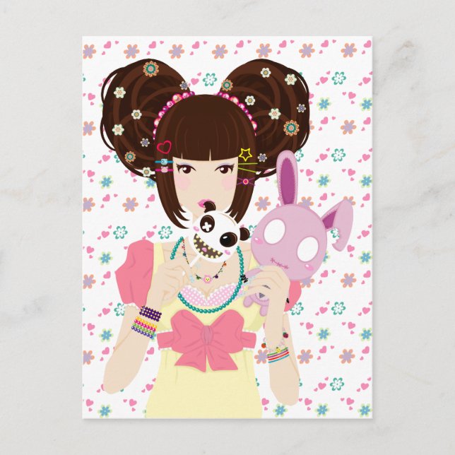 Carte Postale Harajuku Girl Yuriko - arrière - plan (Devant)