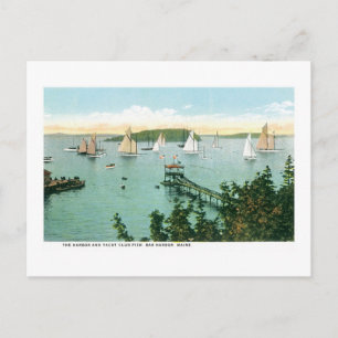 Carte Postale Harbor and Yacht Club Pier, Bar Harbor, Maine