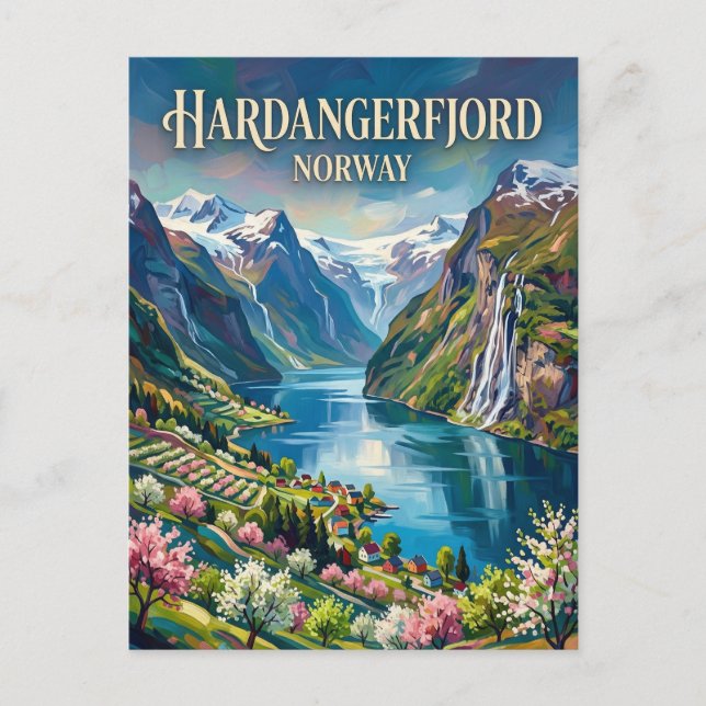Carte Postale Hardangerfjord Norvège (Devant)
