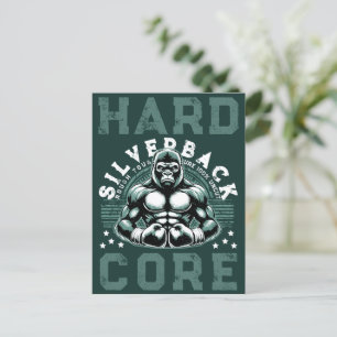 CARTE POSTALE HARDCORE SILVERBACK GORILLA