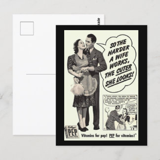 Carte Postale Harder une femme travaille le mignon qu'elle regar