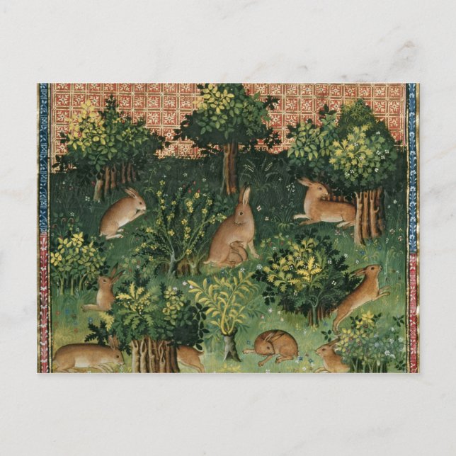 Carte Postale Hares en bois (Devant)