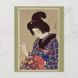 Carte Postale "Hari shigoto" (Couture) par Itō Shinsui