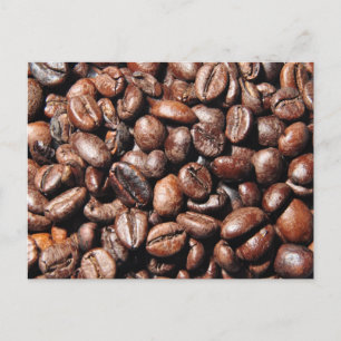 Carte Postale HARICOTS DE CAFÉ Brown PHOTOGRAPHIE ARRIÈRE - PLAN