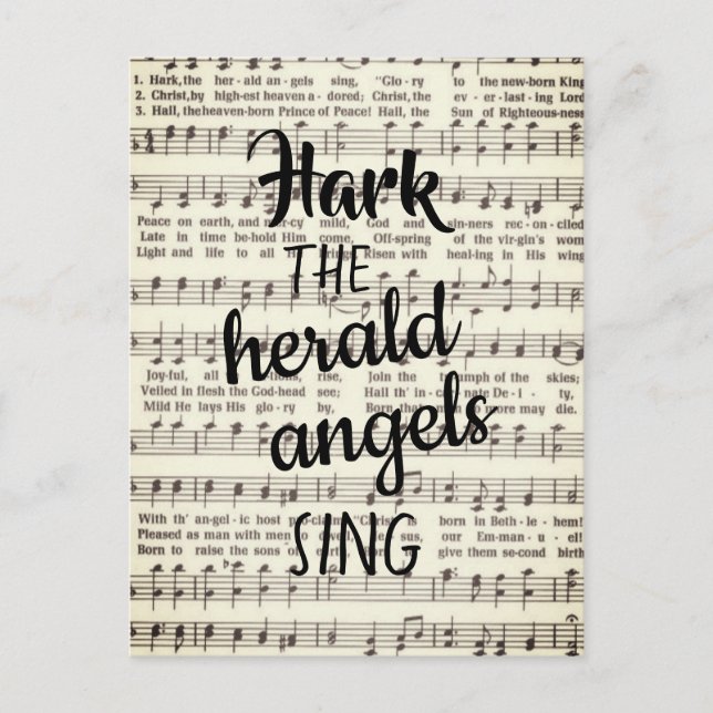 Carte Postale Hark, le chanteur des Herald Angels (Devant)