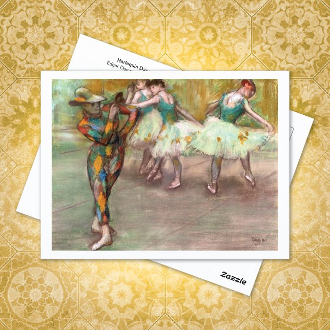 Carte Postale Harlequin Danse Ballet Edgar Degas (Créateur téléchargé)