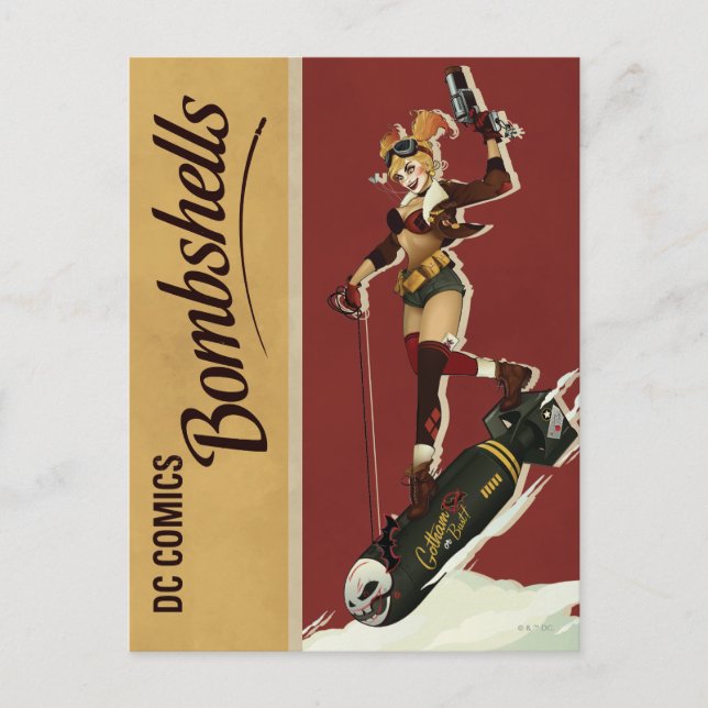 Carte Postale Harley Quinn Bombshells Pinup (Devant)