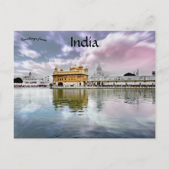 Carte Postale Harmandir Sahib Golden Temple Amritsar Inde (Devant)