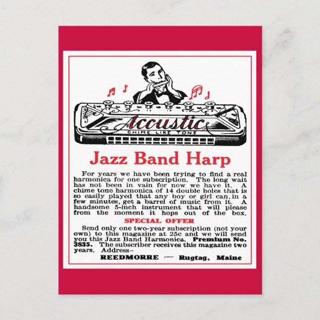 Carte postale Harmonica Ad (Devant)