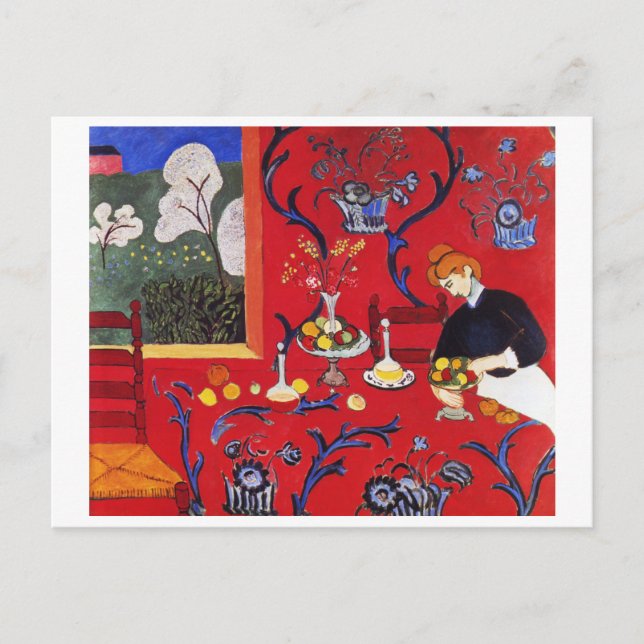 Carte Postale Harmonie en rouge, Matisse (Devant)