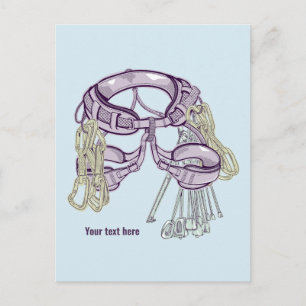 Carte Postale harnais et équipement escalade de commerce