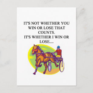 Carte Postale HARNESS raing blague design