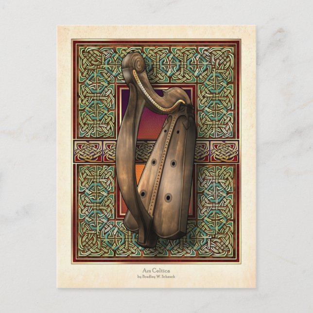 Carte postale Harp irlandaise (Devant)