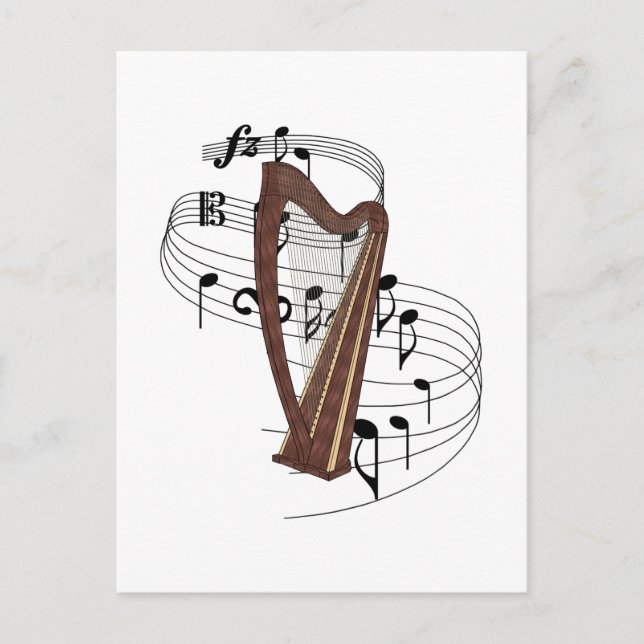 Carte Postale Harpe (Devant)