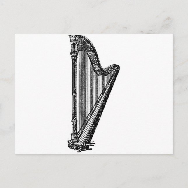 Carte Postale Harpe (Devant)