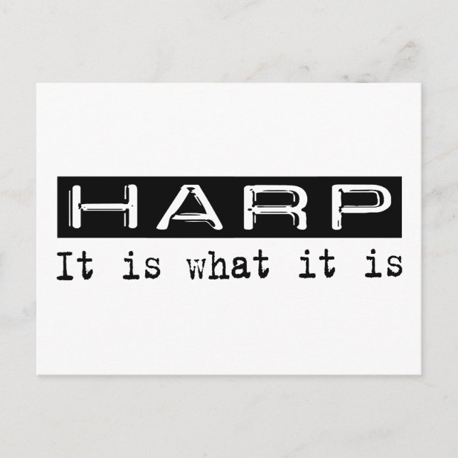 Carte Postale Harpe C'Est (Devant)