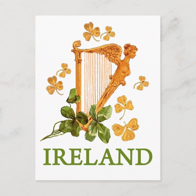 CARTE POSTALE HARPE IRLANDAISE (Devant)