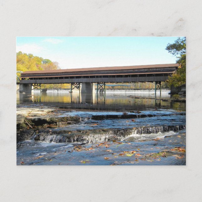 Carte Postale Harpersfield Pont couvert Ashtabula Comté Ohio (Devant)