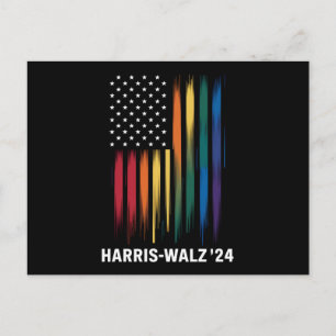 Carte Postale Harris Walz 2024 Election Kamala Tim Waltz LGBT