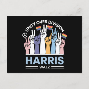 Carte Postale Harris Walz Waltz 2024 Unité sur division