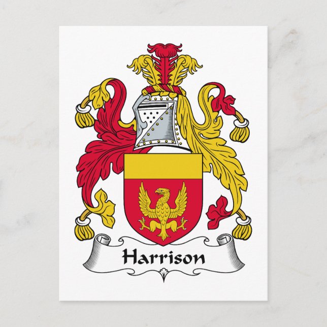 Carte Postale Harrison Family Crest (Devant)