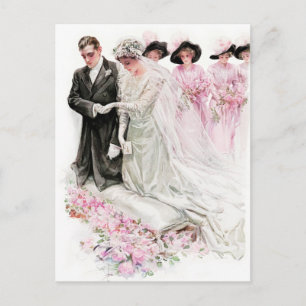 Carte Postale Harrison Fisher : Le Mariage