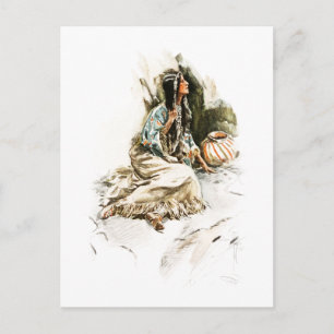 Carte Postale Harrison Fisher Song Hiawatha Red Indian Squaw 1