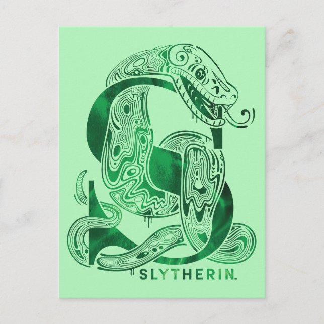 Carte Postale Harry Potter | Aguamenti SLYTHERIN™ Graphique (Devant)