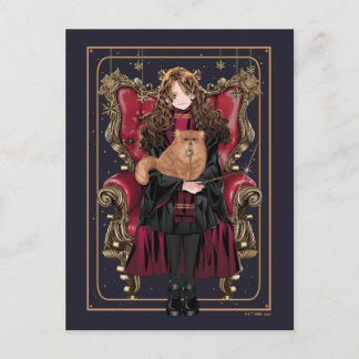 Carte Postale HARRY POTTER™ | Anime Hermione Granger assis