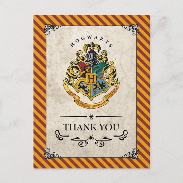 Carte Postale Harry Potter | Anniversaire Hogwarts Merci (Devant)