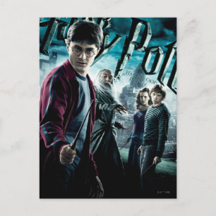 Carte Postale Harry Potter avec Dumbledore Ron et Hermione 1