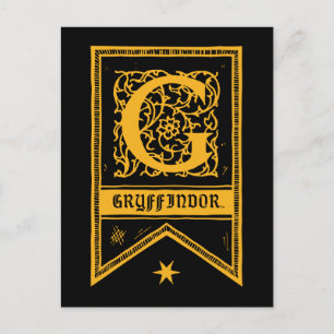 Carte Postale Harry Potter   Bannière Monogramme Gryffindor