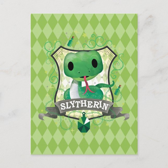 Carte Postale Harry Potter | Charmant blason SLYTHERIN™ (Devant)