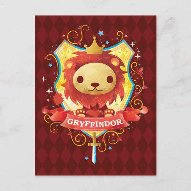 Carte Postale Harry Potter | Crête de charme GRYFFINDOR™ (Devant)