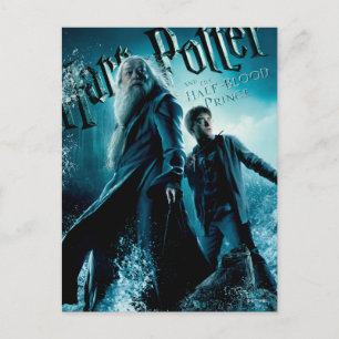 Carte Postale Harry Potter et Dumbledore sur les rochers 1