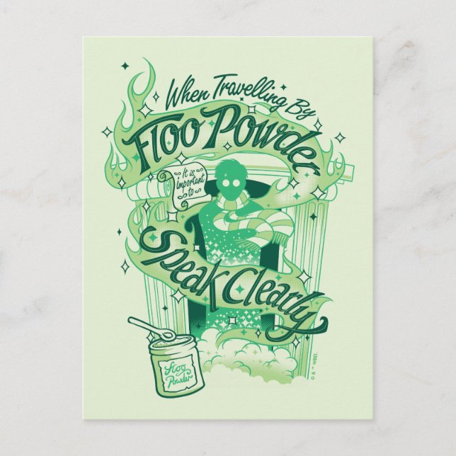 Carte Postale Harry Potter | Graphique de typographie de la poud (Devant)