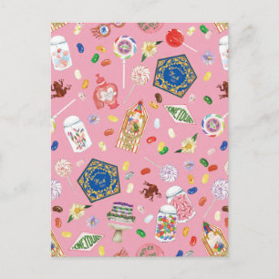 Carte Postale HARRY POTTER™   Grenouilles au chocolat et Motif d